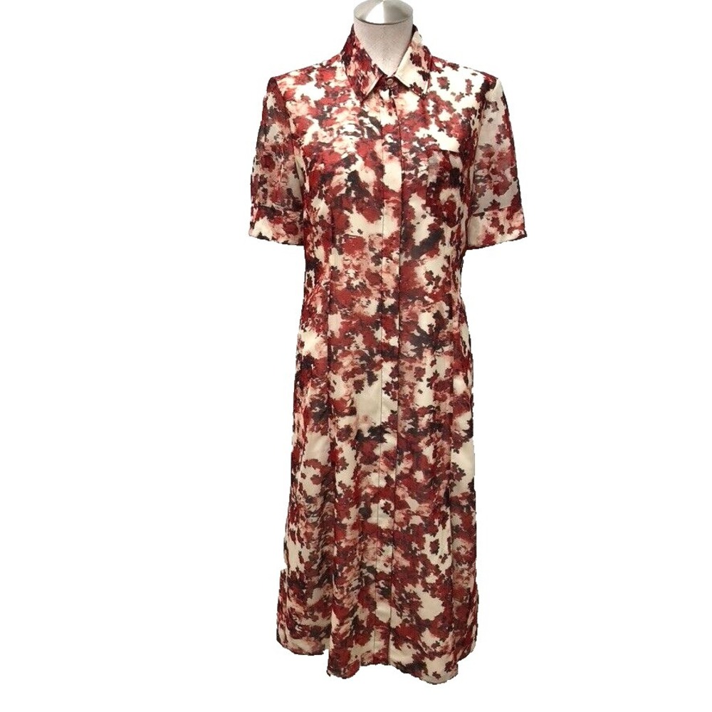 Altuzarra Kieran Midi A Line Dress‎ Womens 38 Medium Button Up Business Artsy
